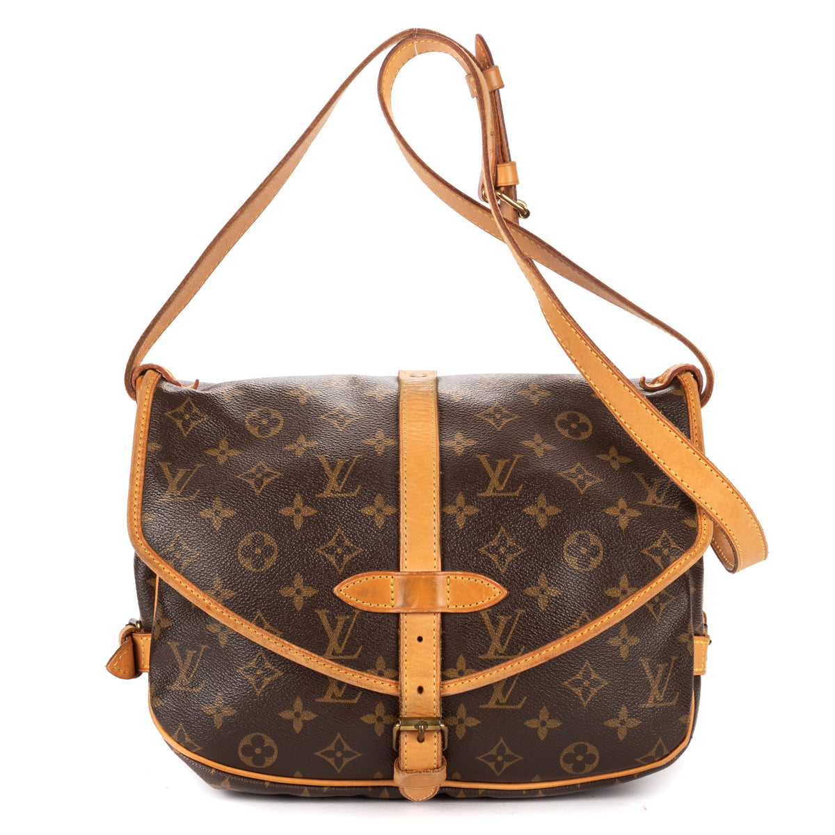 Shoulder Bag Saumur PM Brown Monogram Canvas