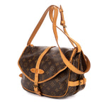 Shoulder Bag Saumur PM Brown Monogram Canvas