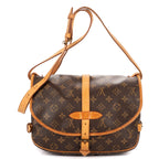 Shoulder Bag Saumur PM Brown Monogram Canvas