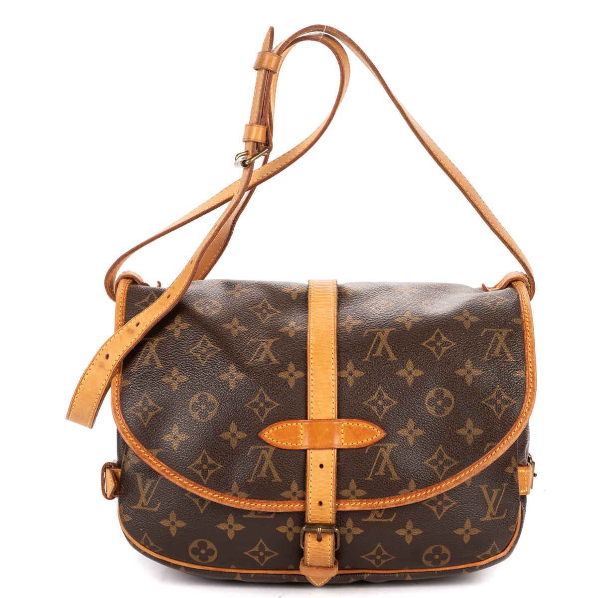 Shoulder Bag Saumur PM Brown Monogram Canvas
