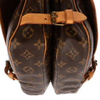 Shoulder Bag Saumur PM Brown Monogram Canvas