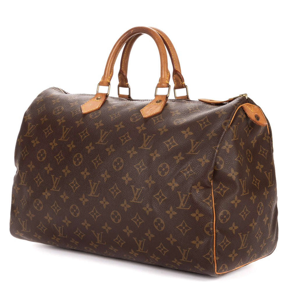 Handbag Speedy 35 Brown Monogram Canvas