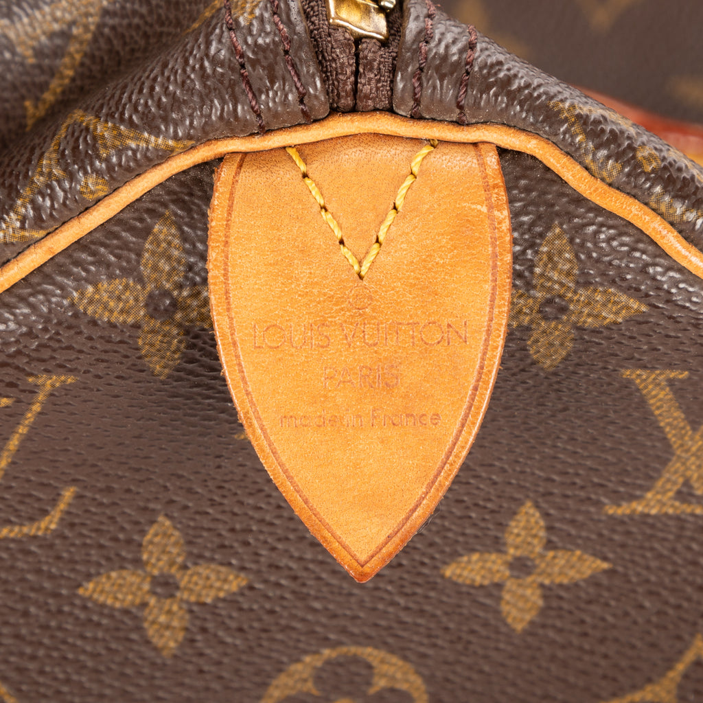 Handbag Speedy 35 Brown Monogram Canvas