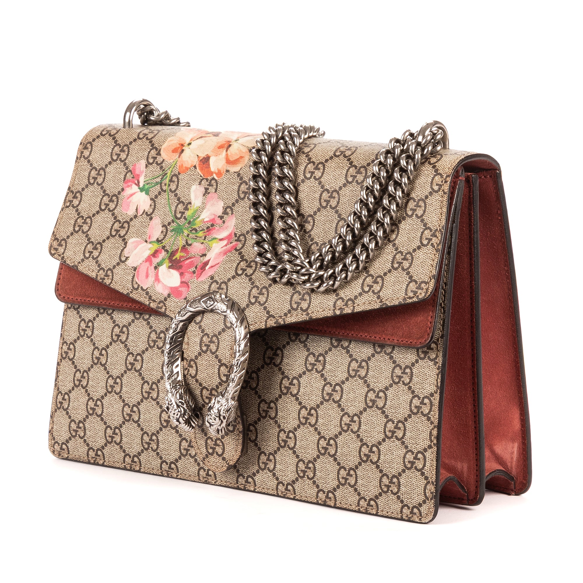 Bolso de hombro Blooms Dionysus Mediano Rosa Lona Revestida Supreme con Estampado Floral