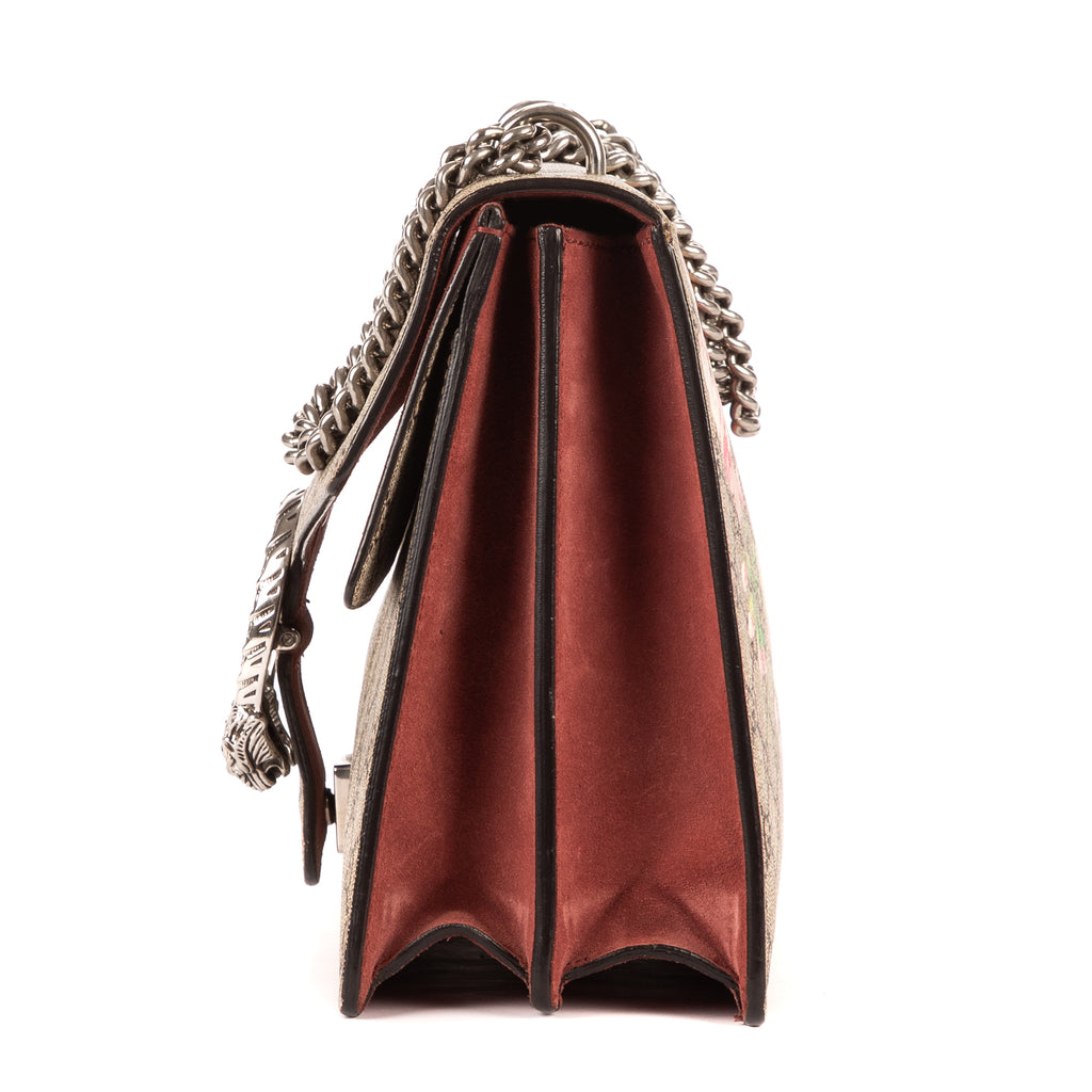 Bolso de hombro Blooms Dionysus Mediano Rosa Lona Revestida Supreme con Estampado Floral