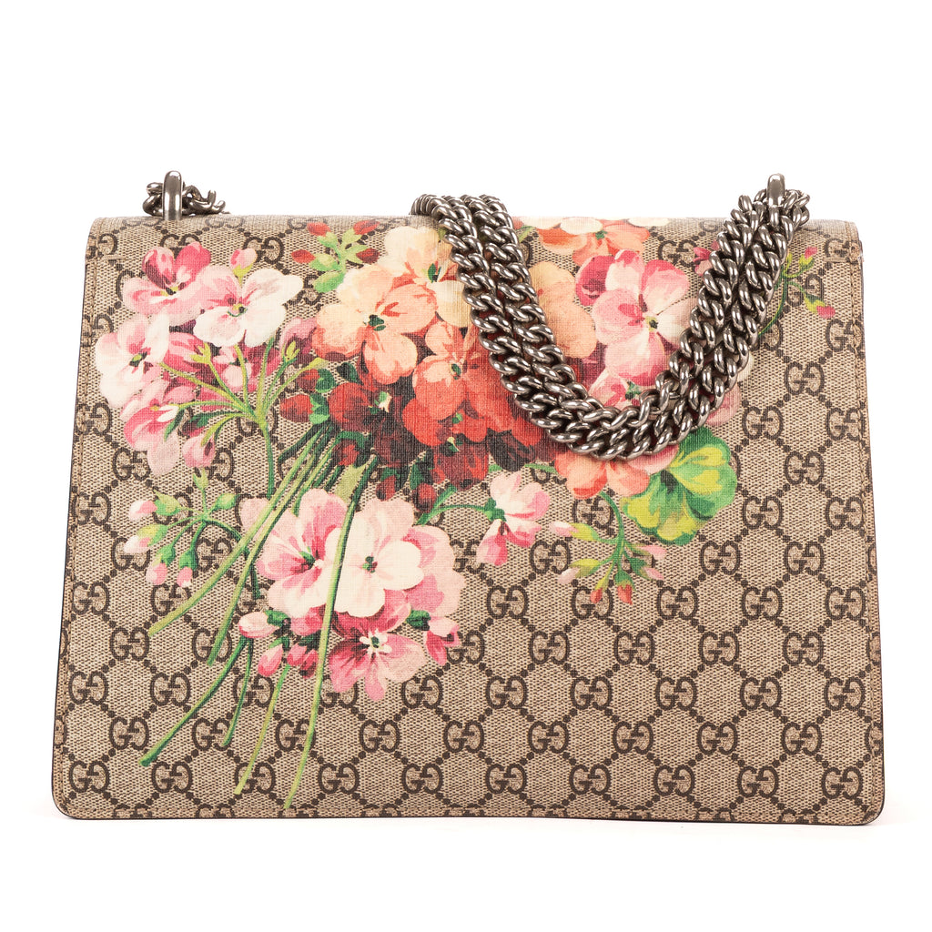 Bolso de hombro Blooms Dionysus Mediano Rosa Lona Revestida Supreme con Estampado Floral