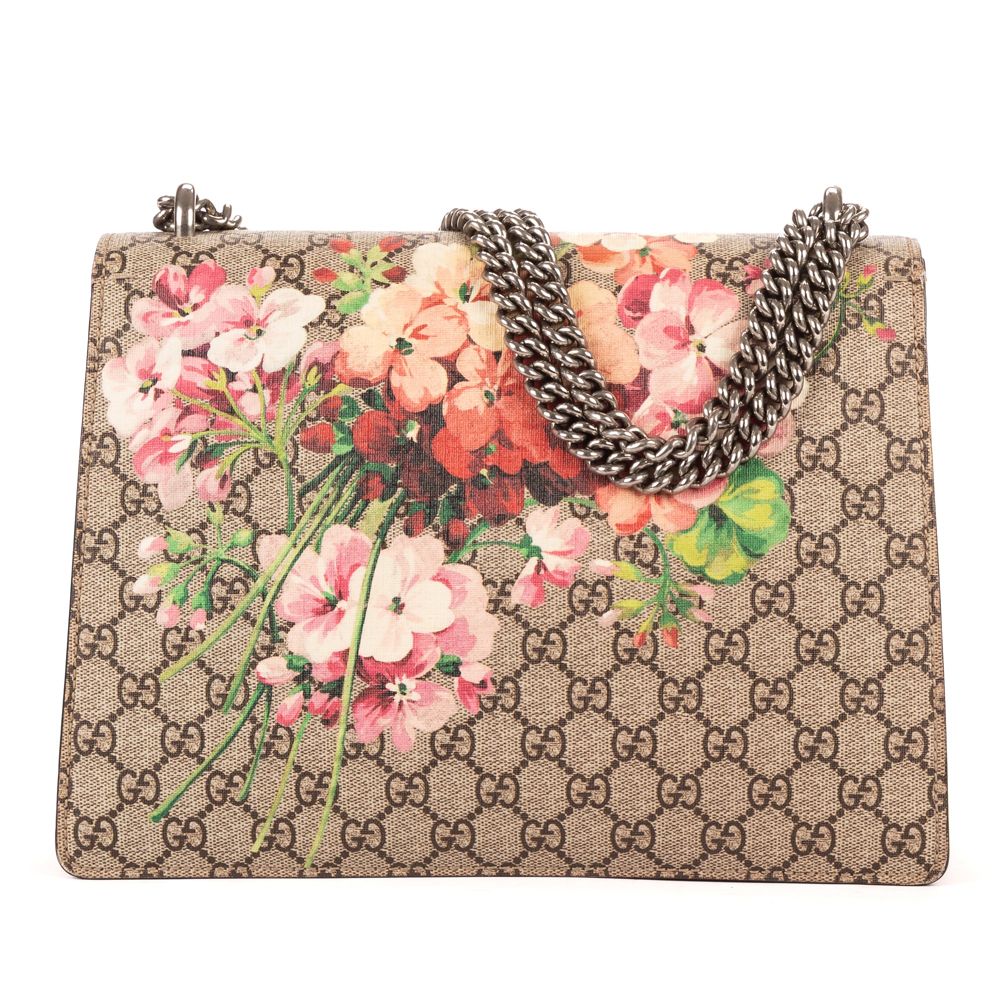 Bolso de hombro Blooms Dionysus Mediano Rosa Lona Revestida Supreme con Estampado Floral