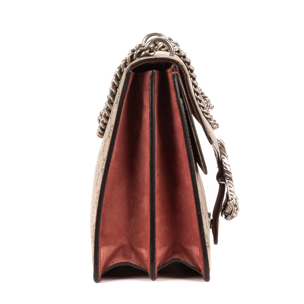 Bolso de hombro Blooms Dionysus Mediano Rosa Lona Revestida Supreme con Estampado Floral