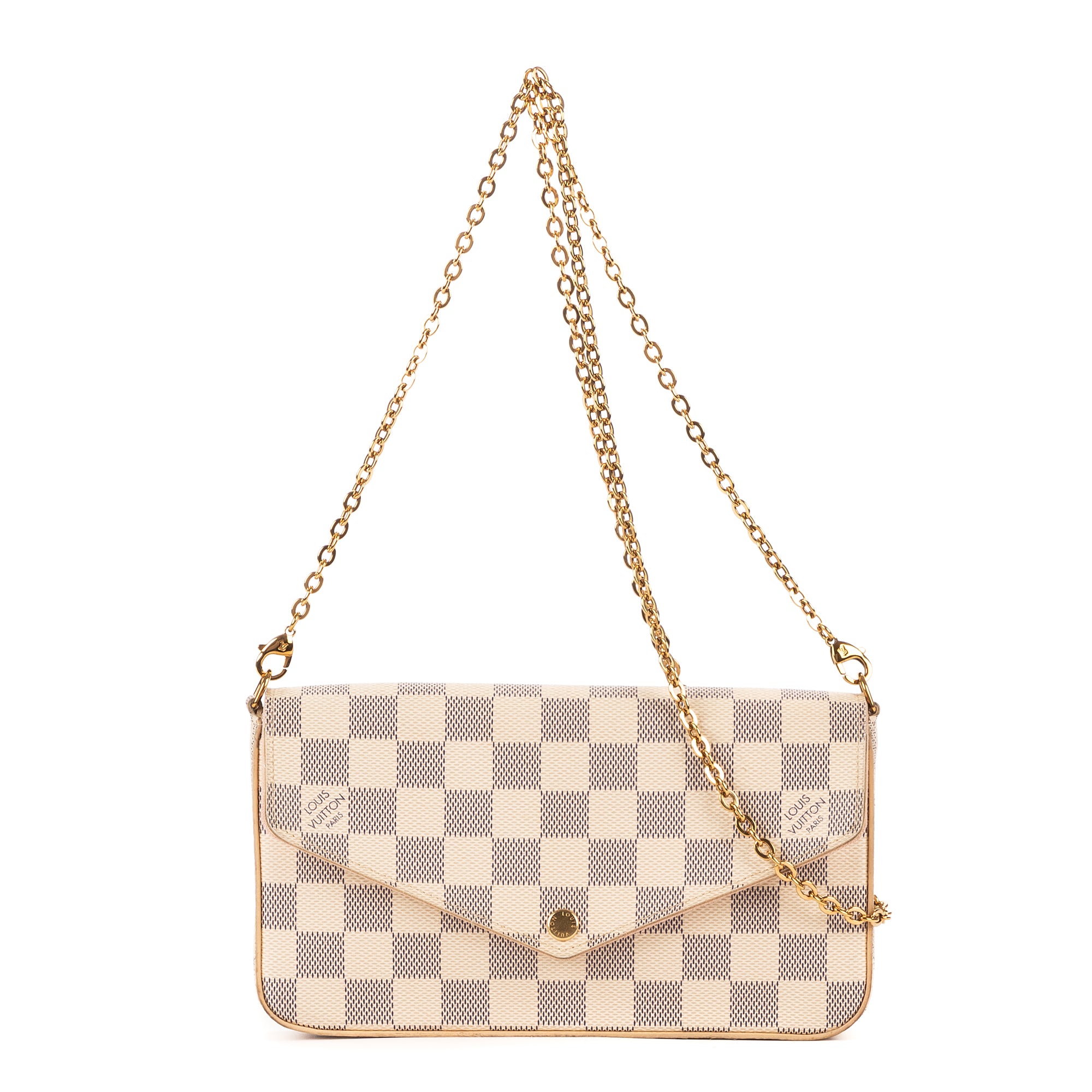 Handbag Pochette Félicie White Damier Azur