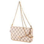 Handbag Pochette Félicie White Damier Azur