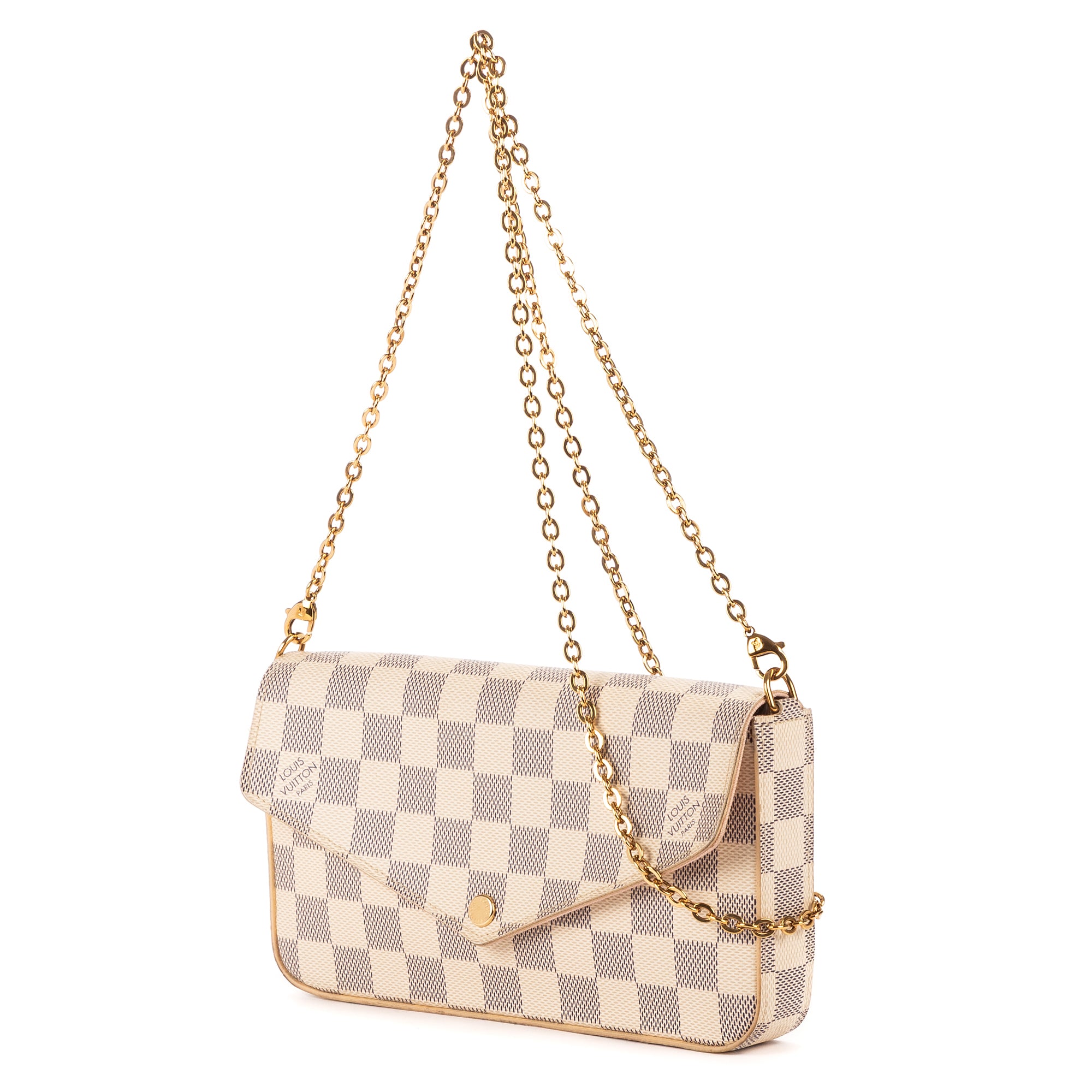 Handbag Pochette Félicie White Damier Azur