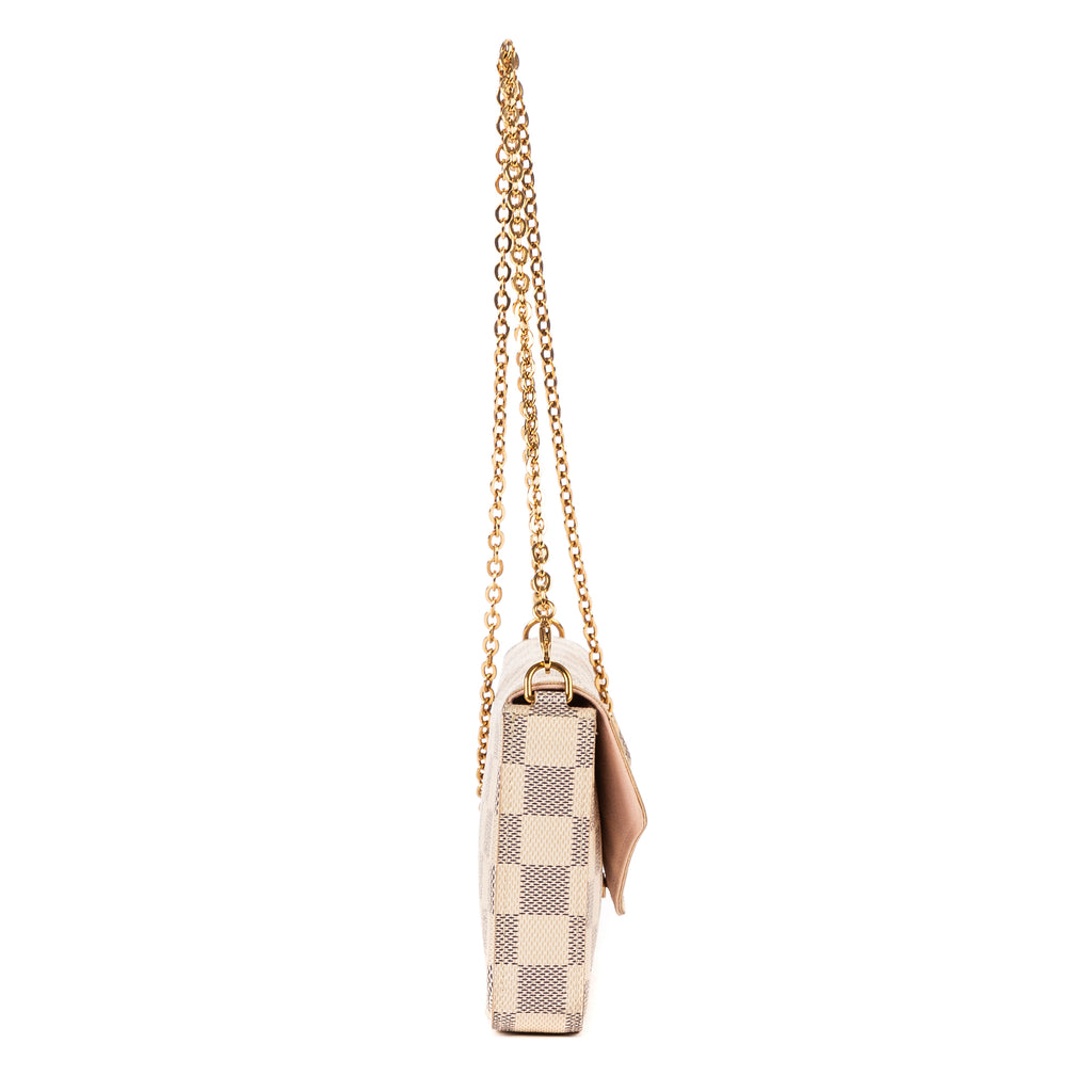 Handbag Pochette Félicie White Damier Azur