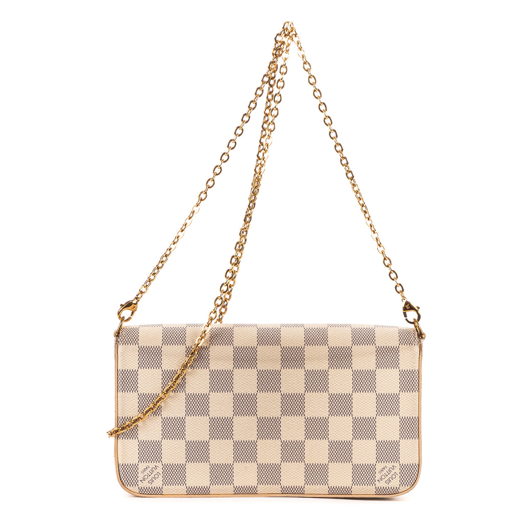 Handbag Pochette Félicie White Damier Azur
