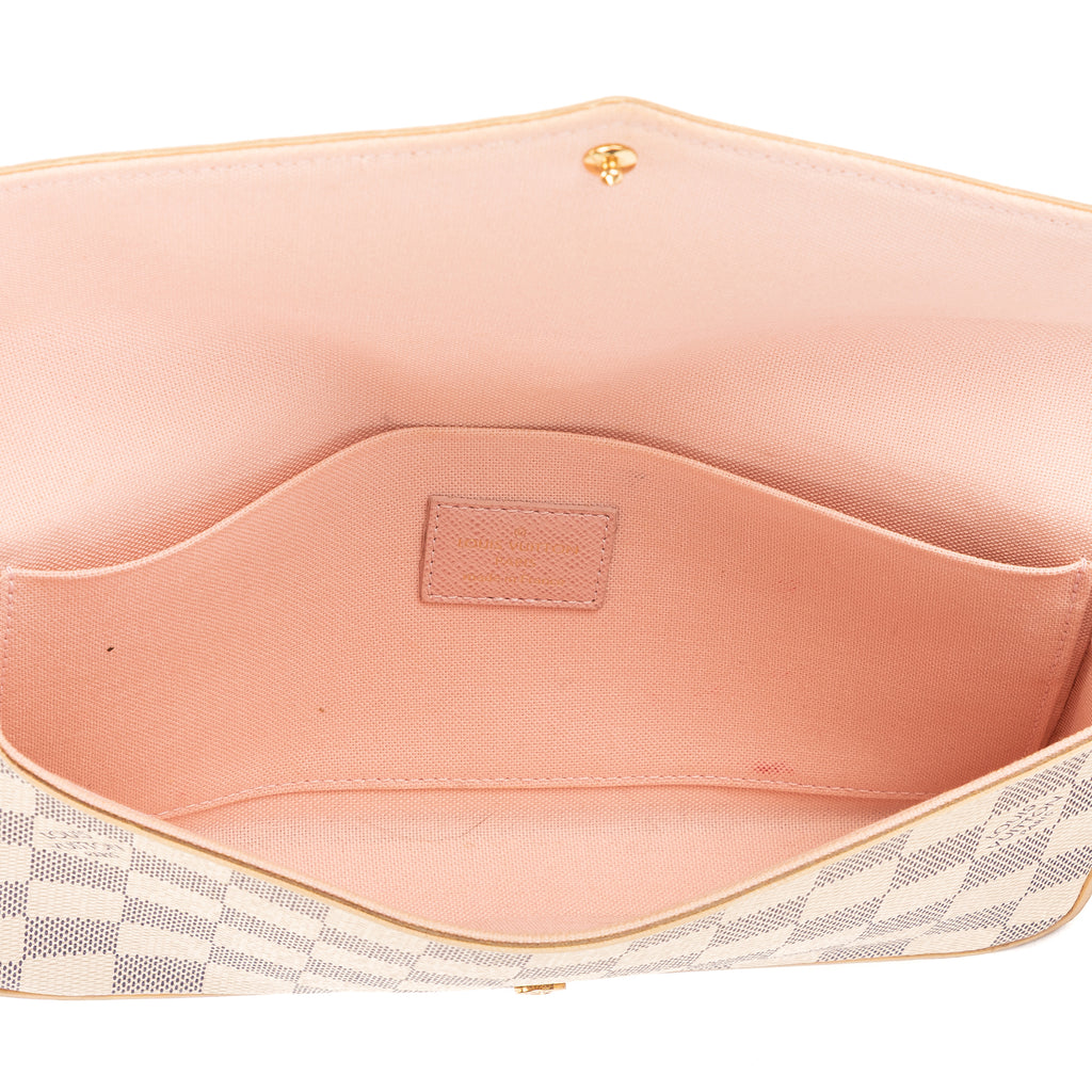 Handbag Pochette Félicie White Damier Azur