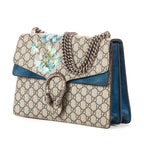 Shoulder Bag Blooms Dionysus Medium Blue Blooms Supreme Coated Canvas