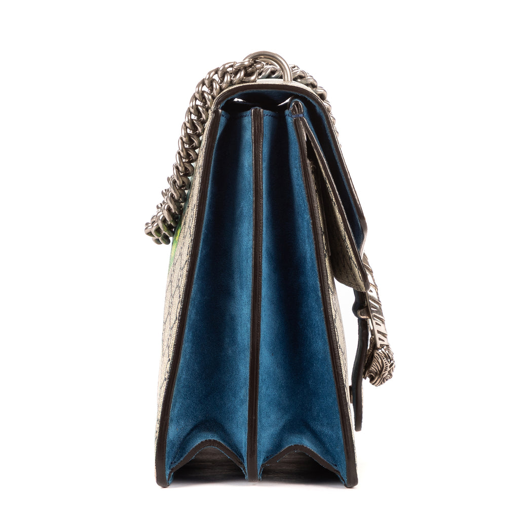 Shoulder Bag Blooms Dionysus Medium Blue Blooms Supreme Coated Canvas
