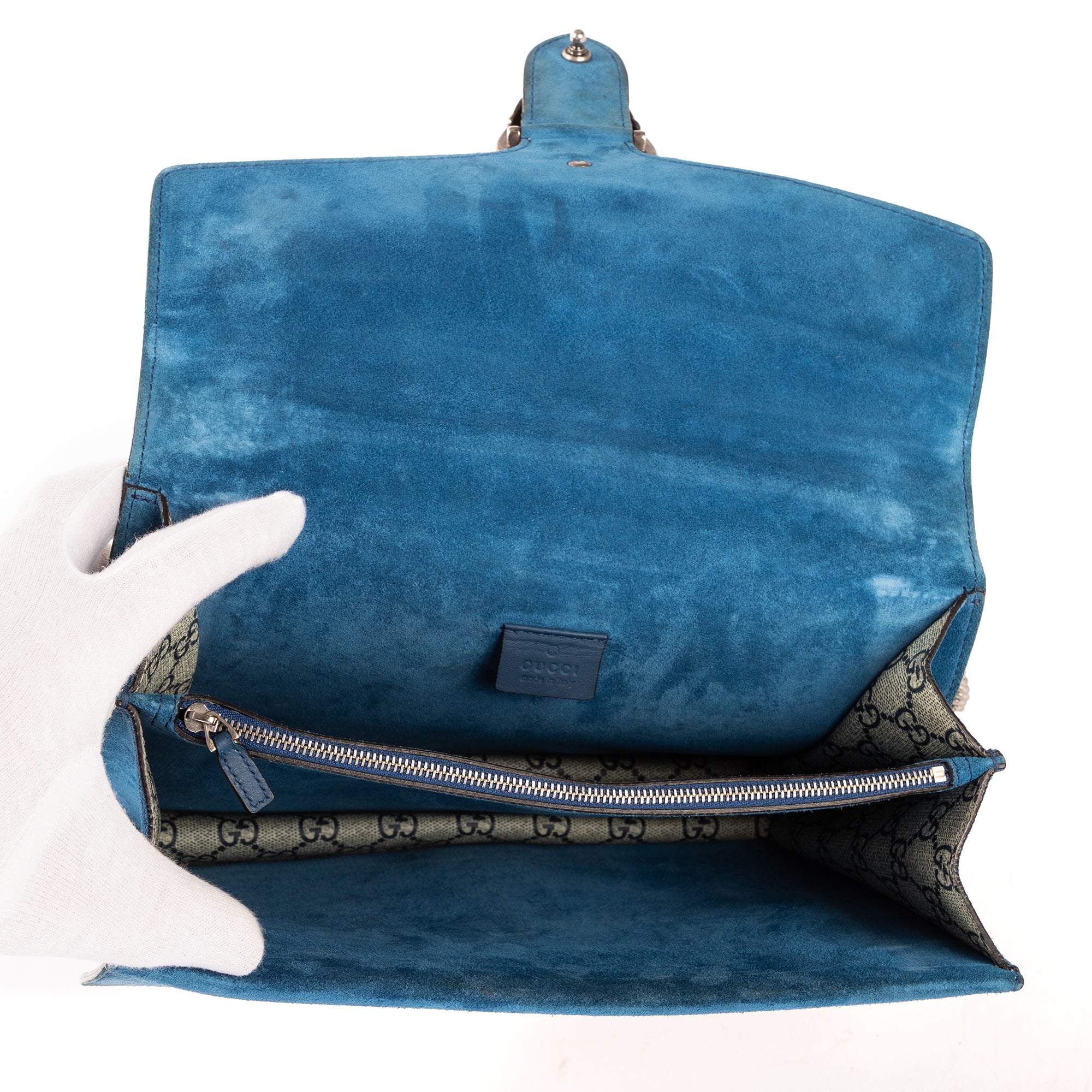 Shoulder Bag Blooms Dionysus Medium Blue Blooms Supreme Coated Canvas