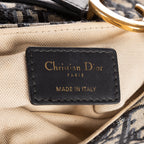 Handbag Oblique Saddle Mini Navy Diorissimo Oblique Canvas