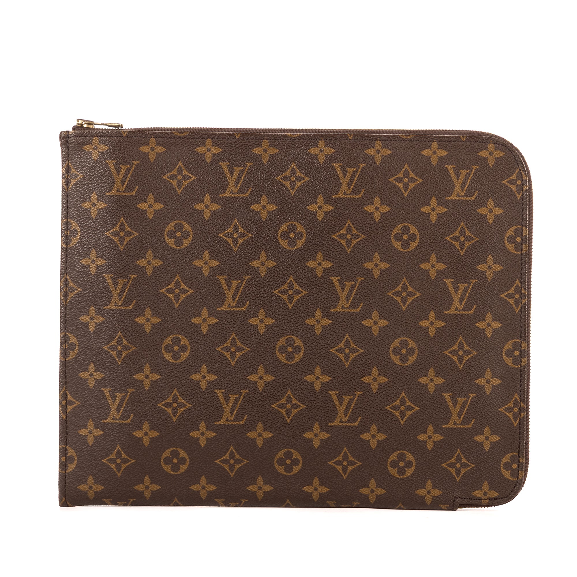 Pochette Documents Pochette Toile Monogram Marron