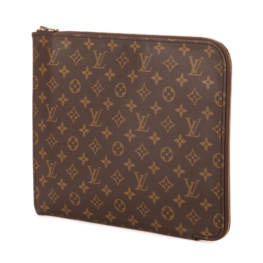 Pochette Documents Pochette Toile Monogram Marron