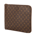 Pochette Documents Pochette Toile Monogram Marron