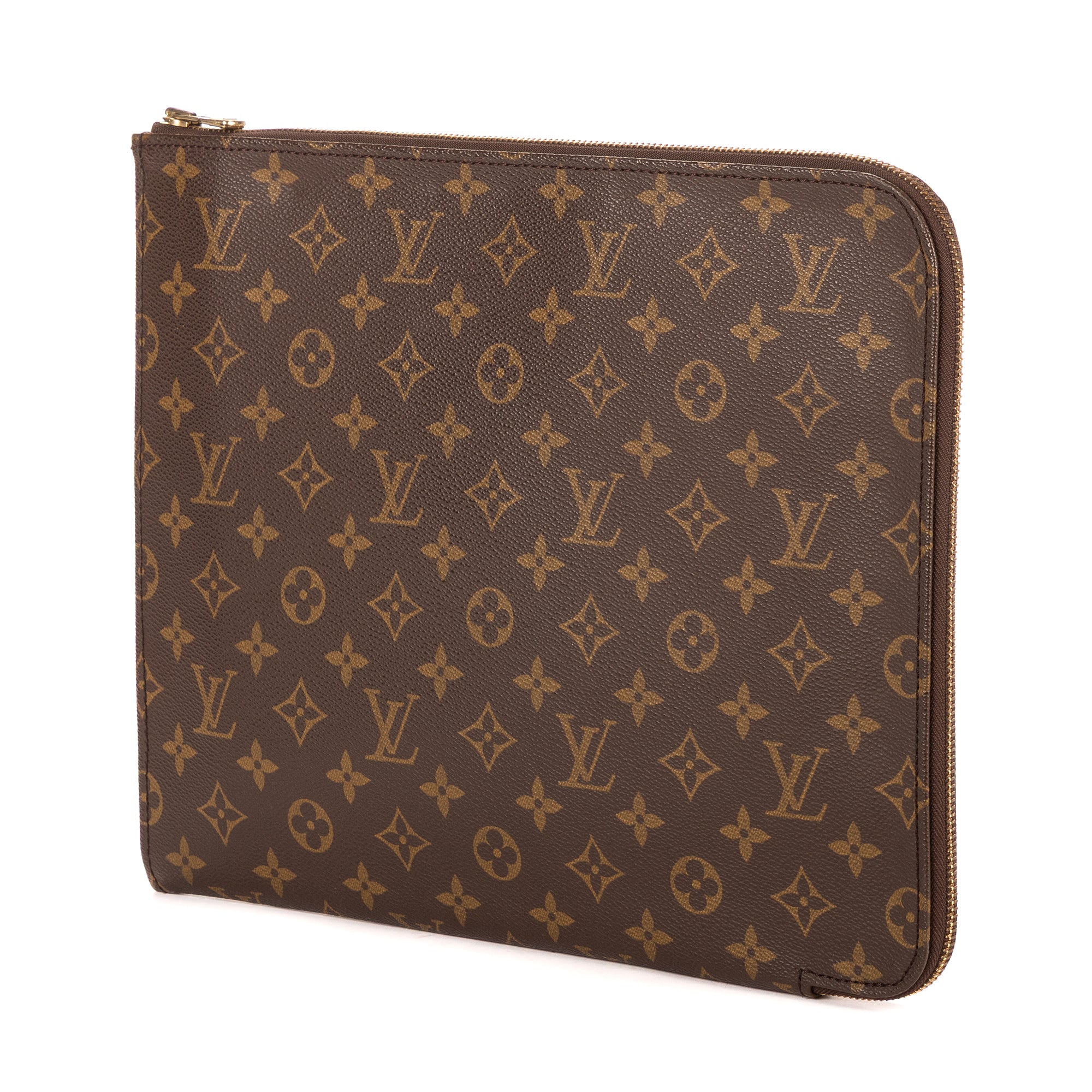 Pochette Documents Pochette Toile Monogram Marron