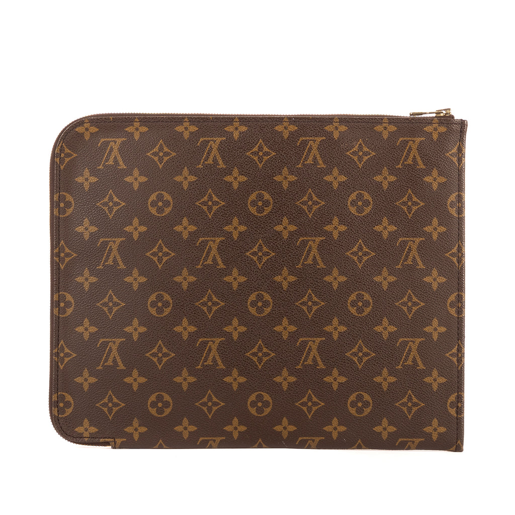 Pochette Documents Pochette Toile Monogram Marron