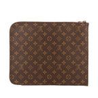 Pochette Documents Pochette Toile Monogram Marron