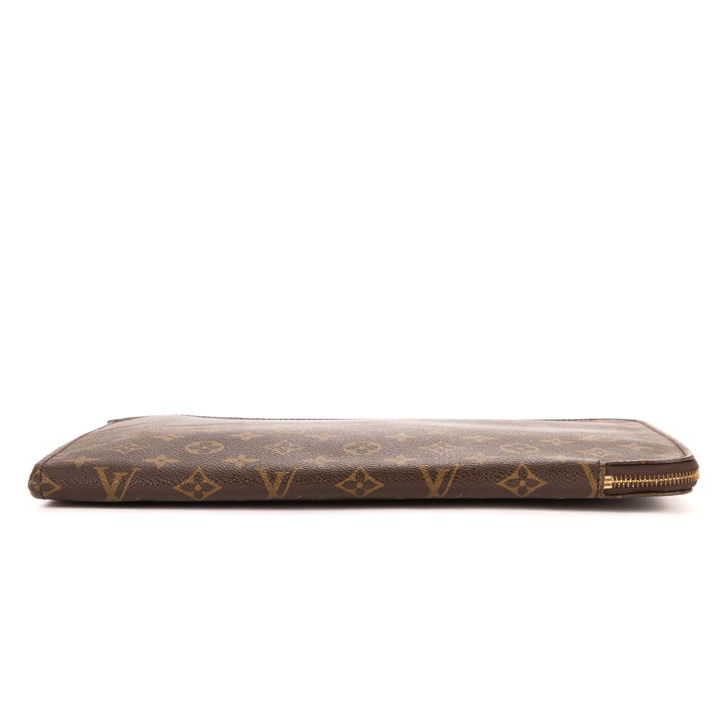 Pochette Documents Pochette Toile Monogram Marron