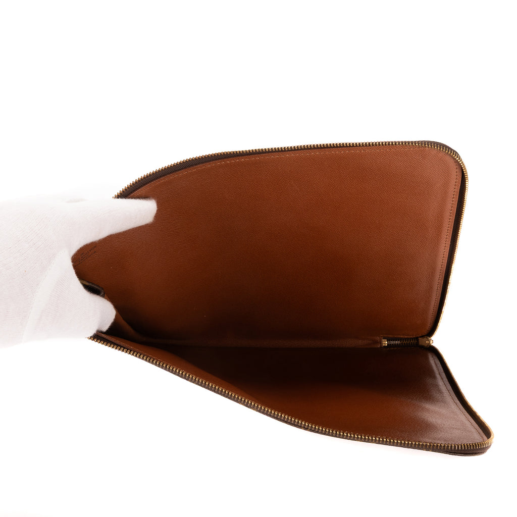 Pochette Documents Pochette Toile Monogram Marron