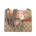 Bolso de Hombro Blooms Dionysus Mini Lona Recubierta Supreme Beige Estampado Floral