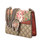 Bolso de Hombro Blooms Dionysus Mini Lona Recubierta Supreme Beige Estampado Floral