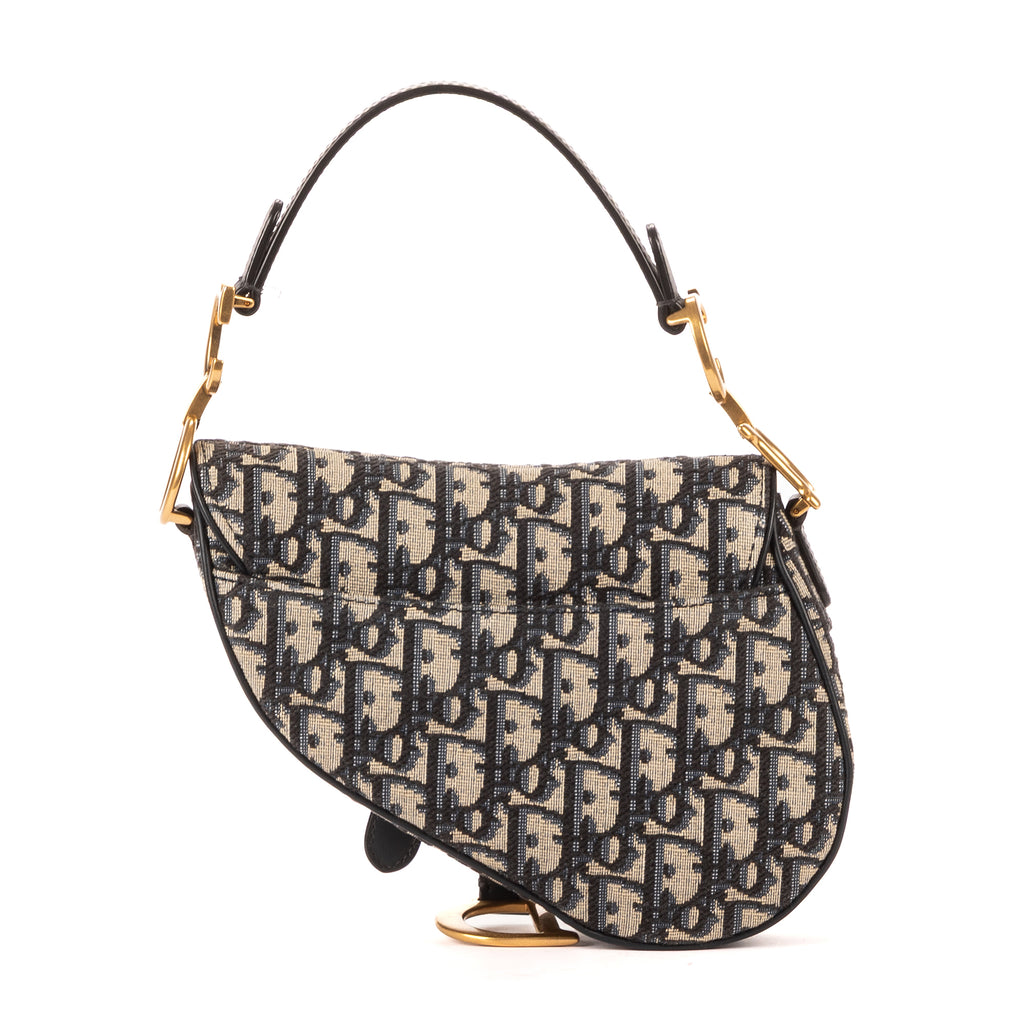 Bolso de mano Oblique Saddle Mini lona Oblique Diorissimo