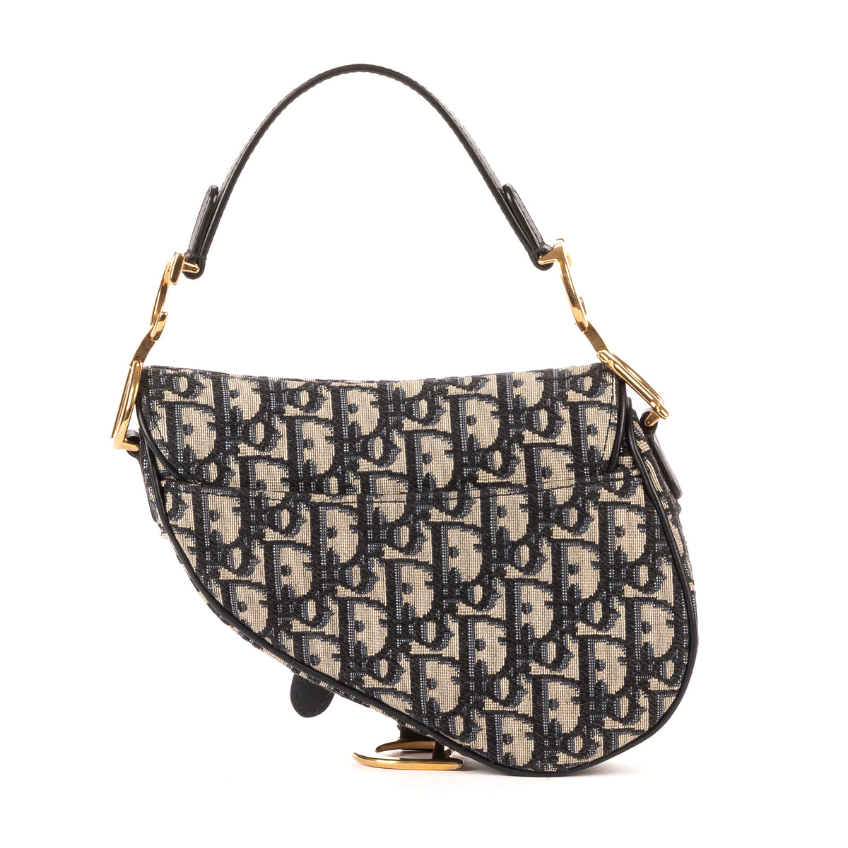 Handbag Oblique Saddle Mini Navy Diorissimo Oblique Canvas
