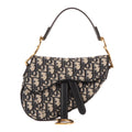 Handbag Oblique Saddle Mini Navy Diorissimo Oblique Canvas