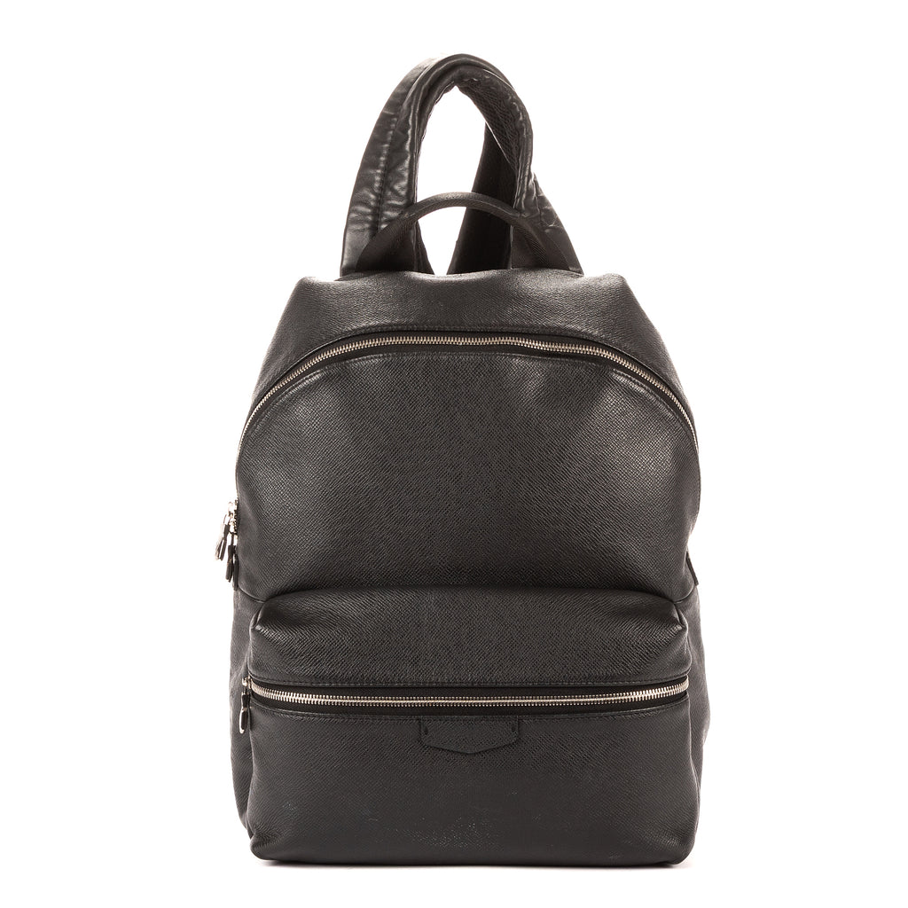 Mochila Discovery de piel Taiga negra