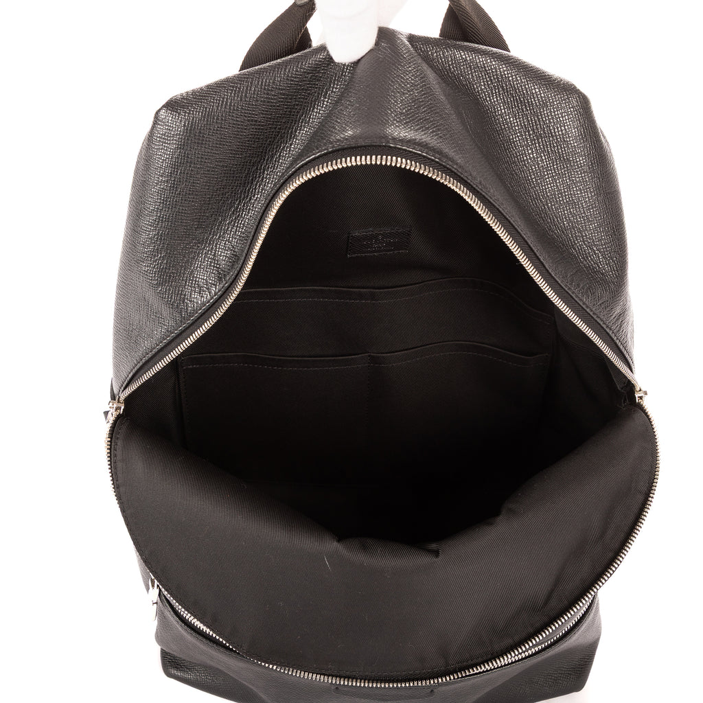 Mochila Discovery de piel Taiga negra