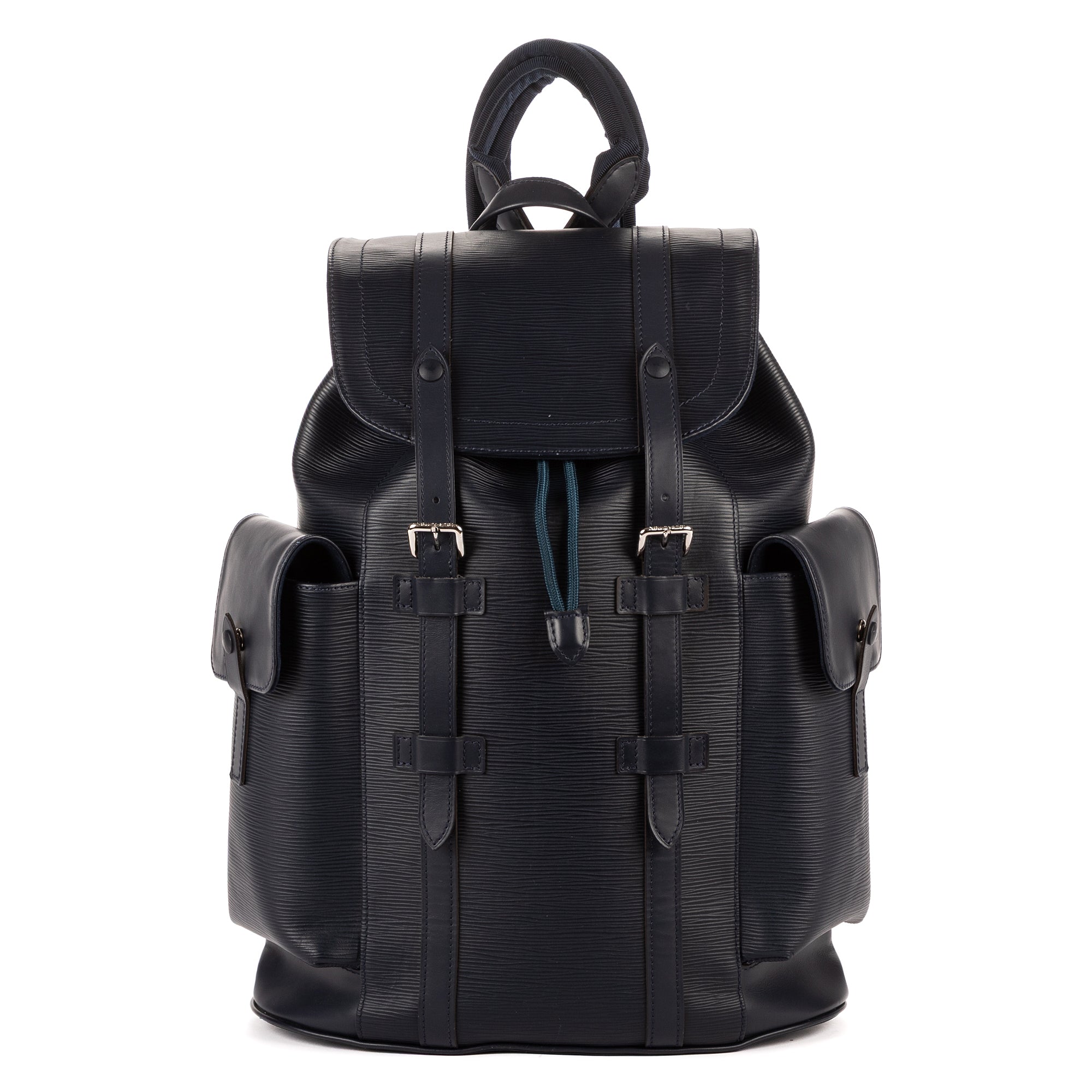 Mochila Christopher PM de piel Epi azul marino