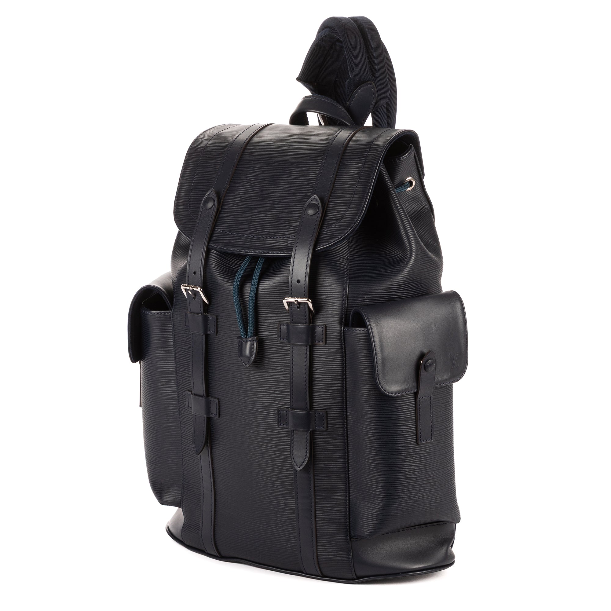 Mochila Christopher PM de piel Epi azul marino