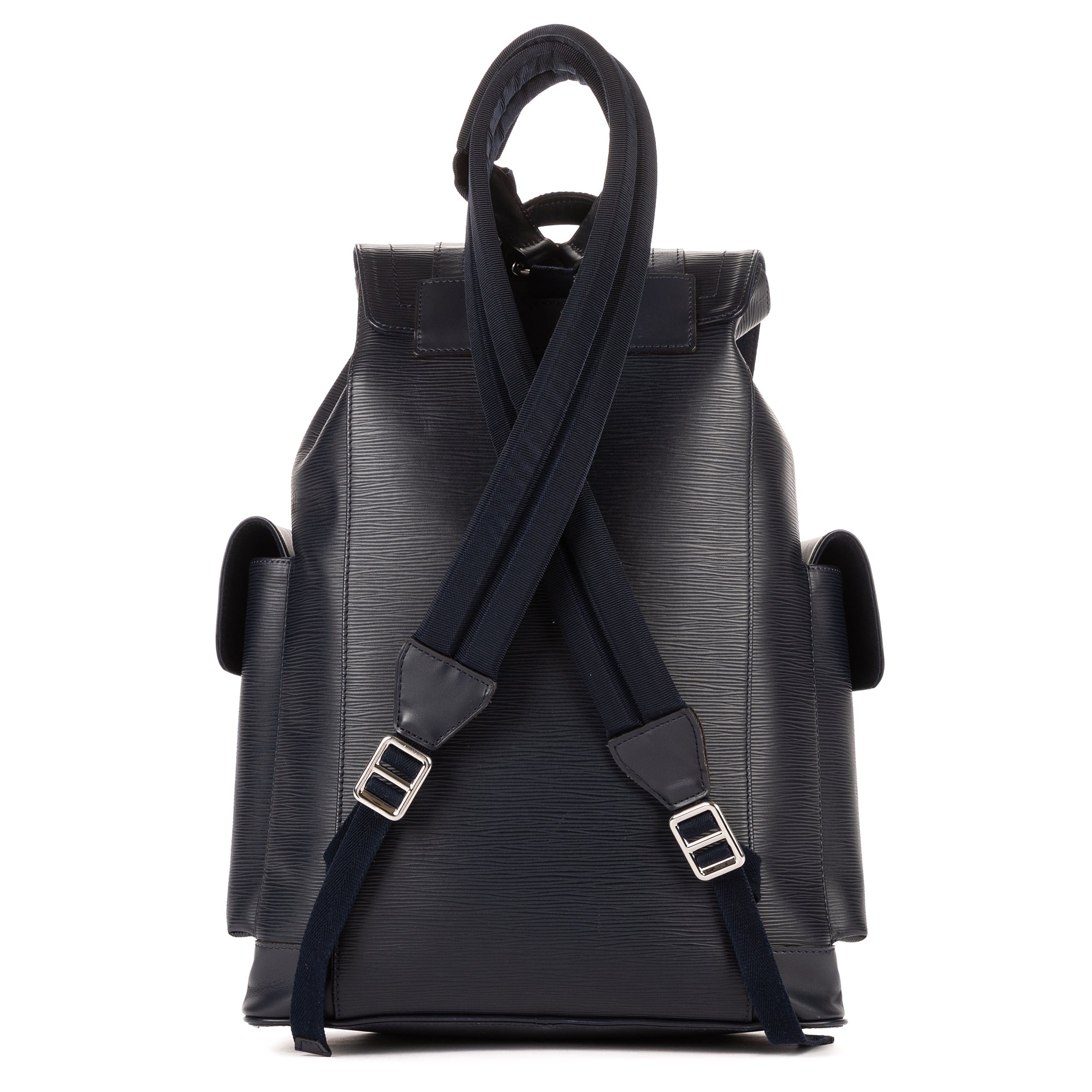 Mochila Christopher PM de piel Epi azul marino