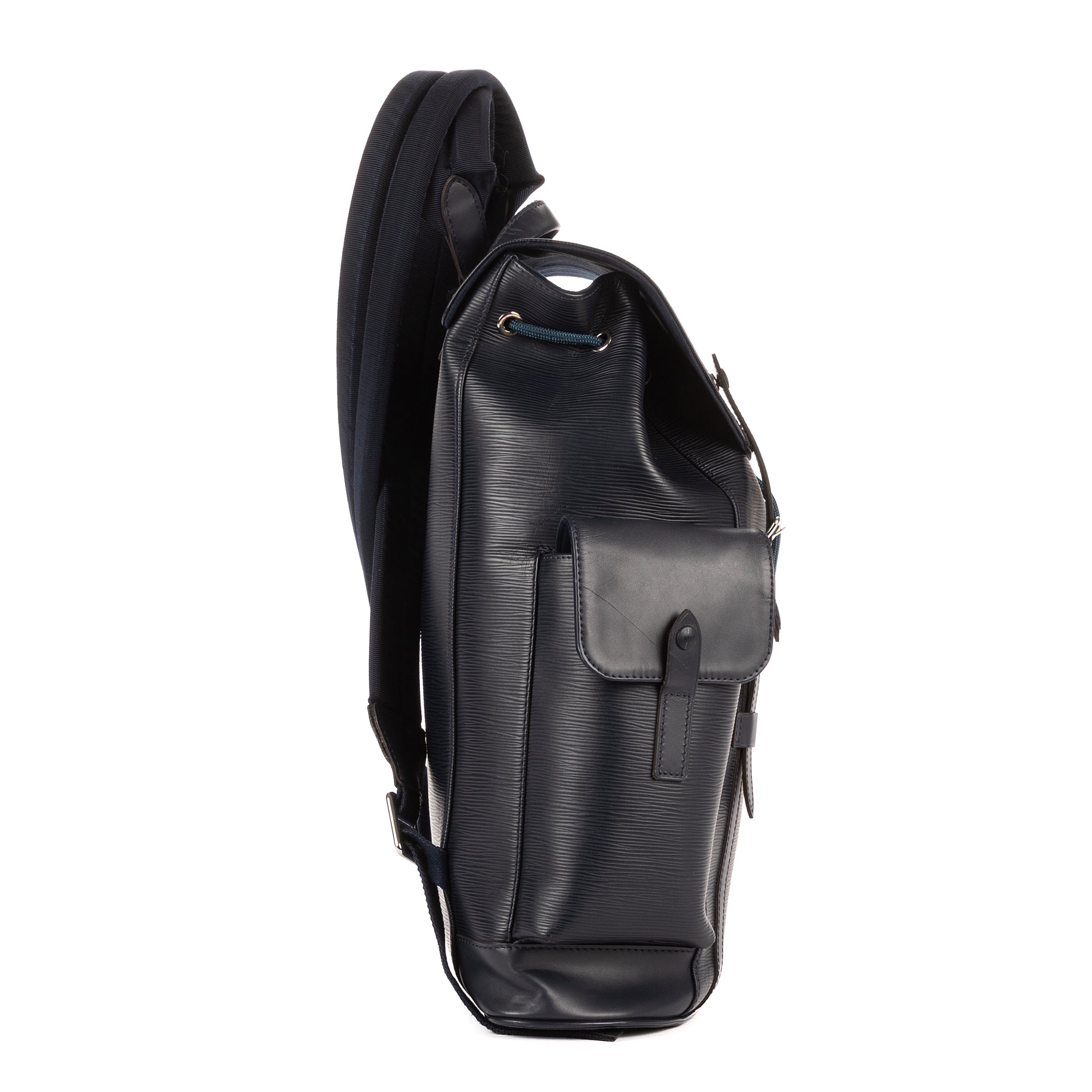 Mochila Christopher PM de piel Epi azul marino