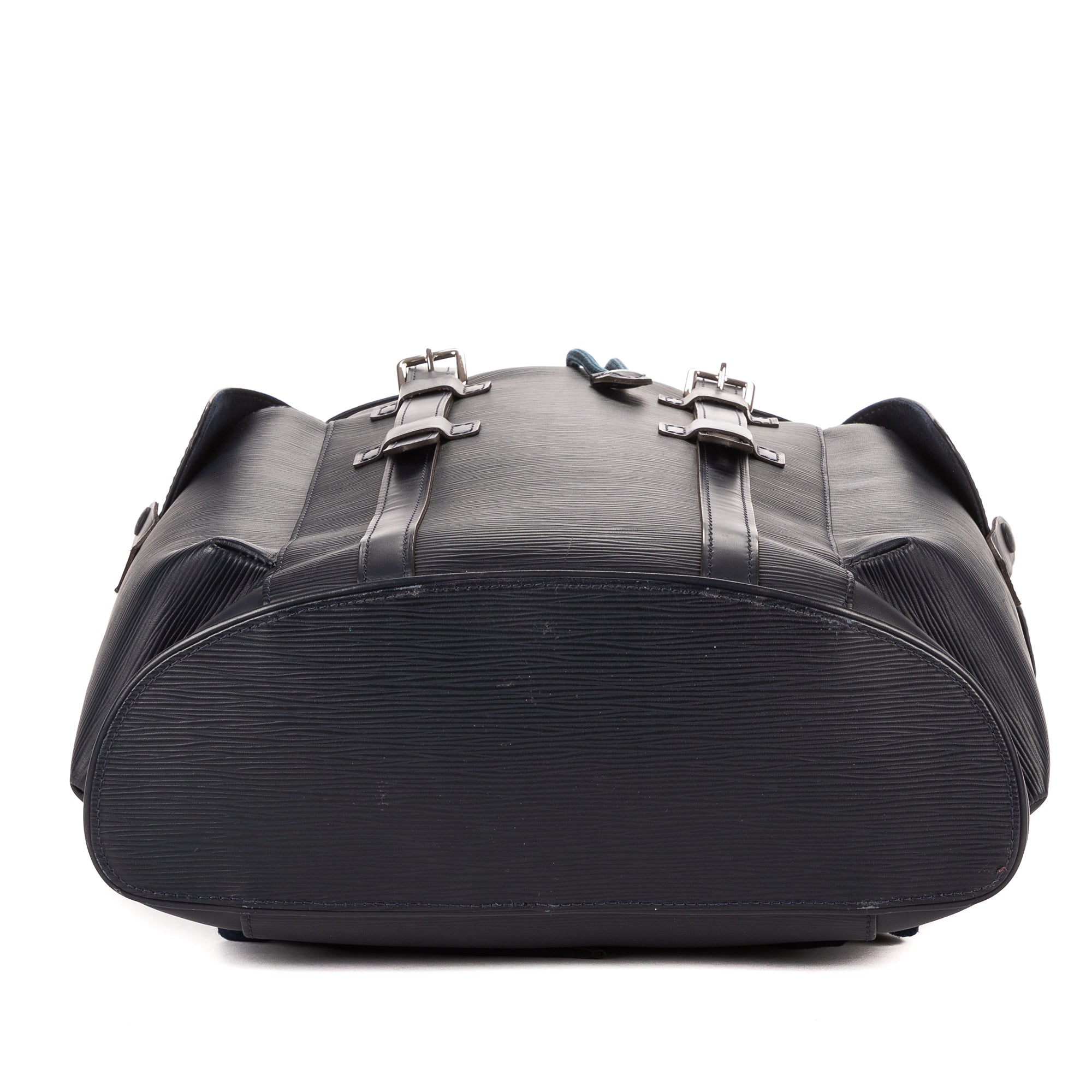 Mochila Christopher PM de piel Epi azul marino