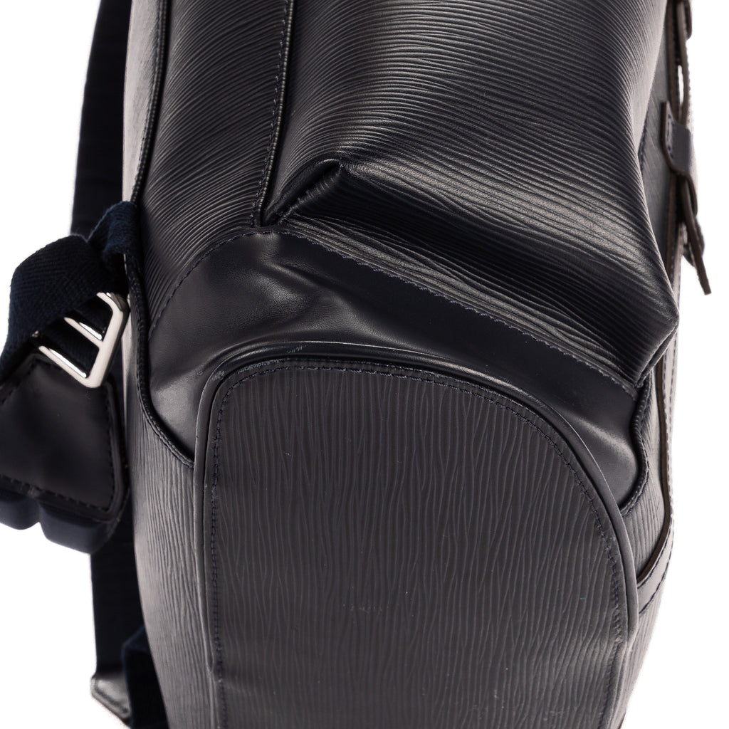 Mochila Christopher PM de piel Epi azul marino
