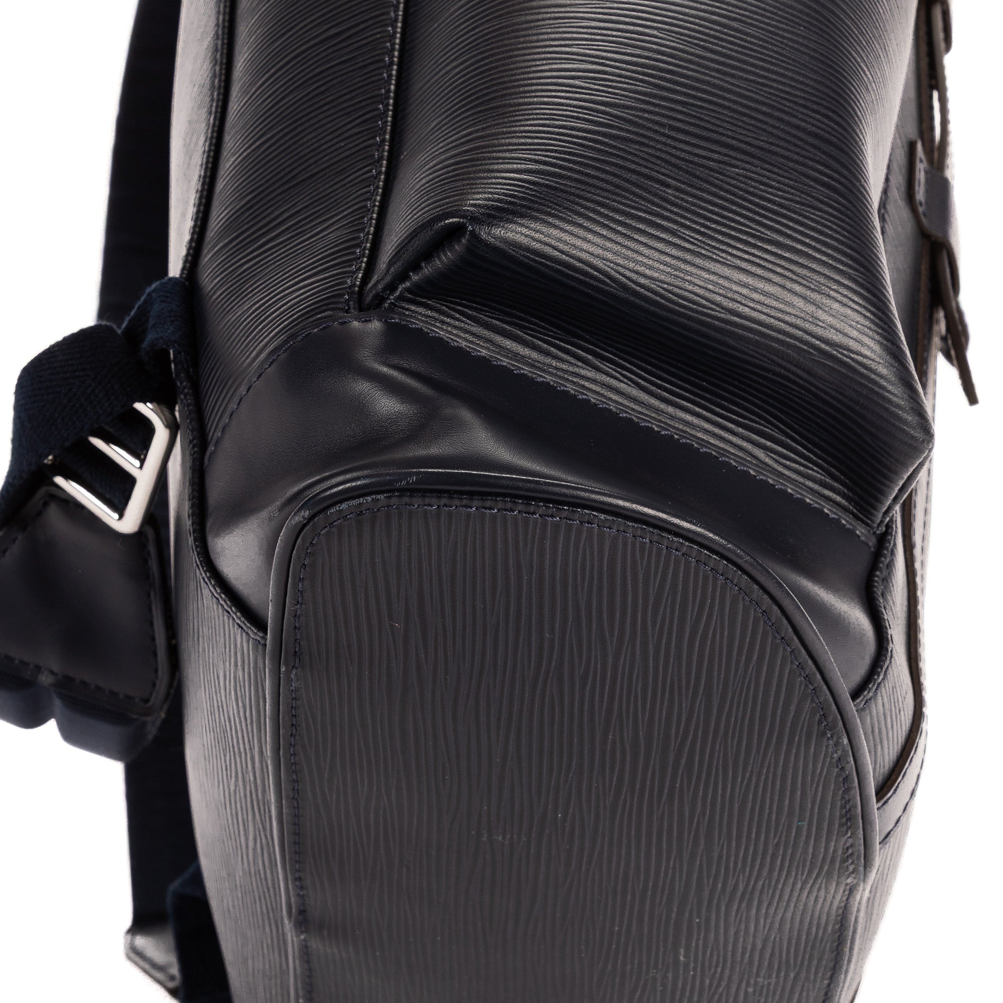 Mochila Christopher PM de piel Epi azul marino