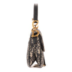 Bolso de mano Oblique Saddle Mini lona Oblique Diorissimo azul marino