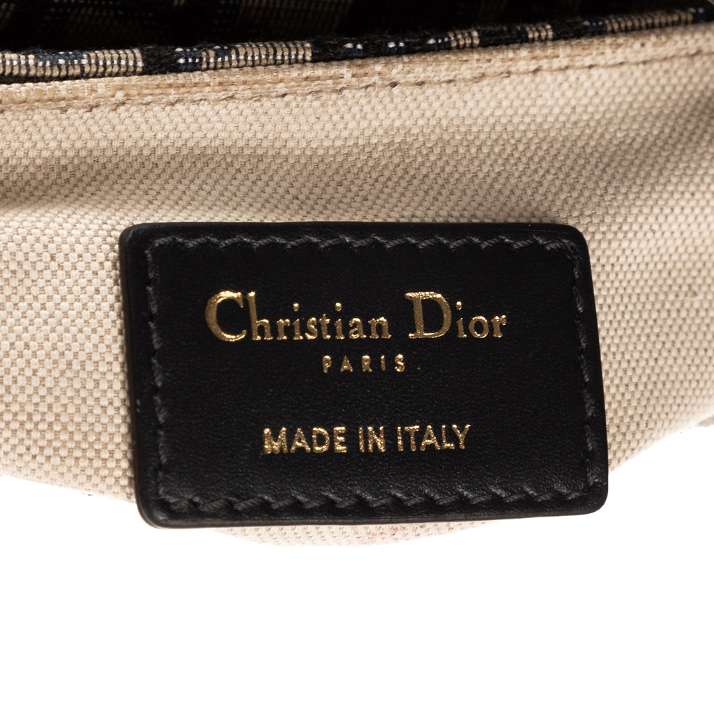 Handbag Oblique Saddle Mini Navy Diorissimo Oblique Canvas