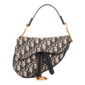 Handbag Oblique Saddle Mini Navy Diorissimo Oblique Canvas