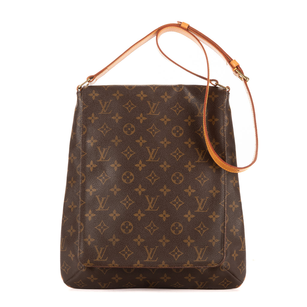 Bandolera Musette Salsa Correa Larga GM Lona Monogram Marrón