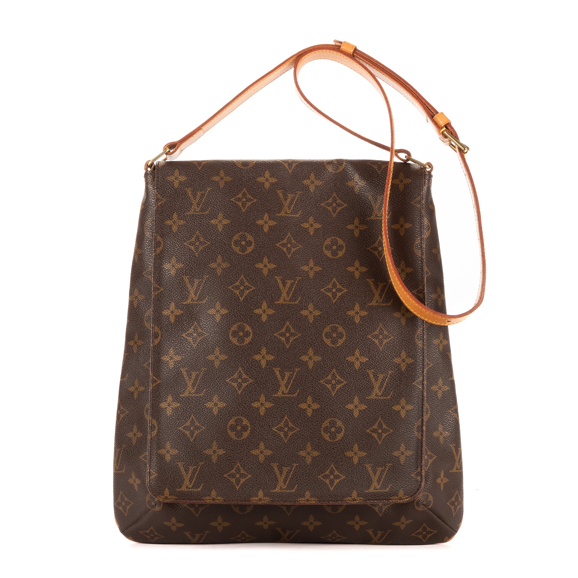 Bandolera Musette Salsa Correa Larga GM Lona Monogram Marrón