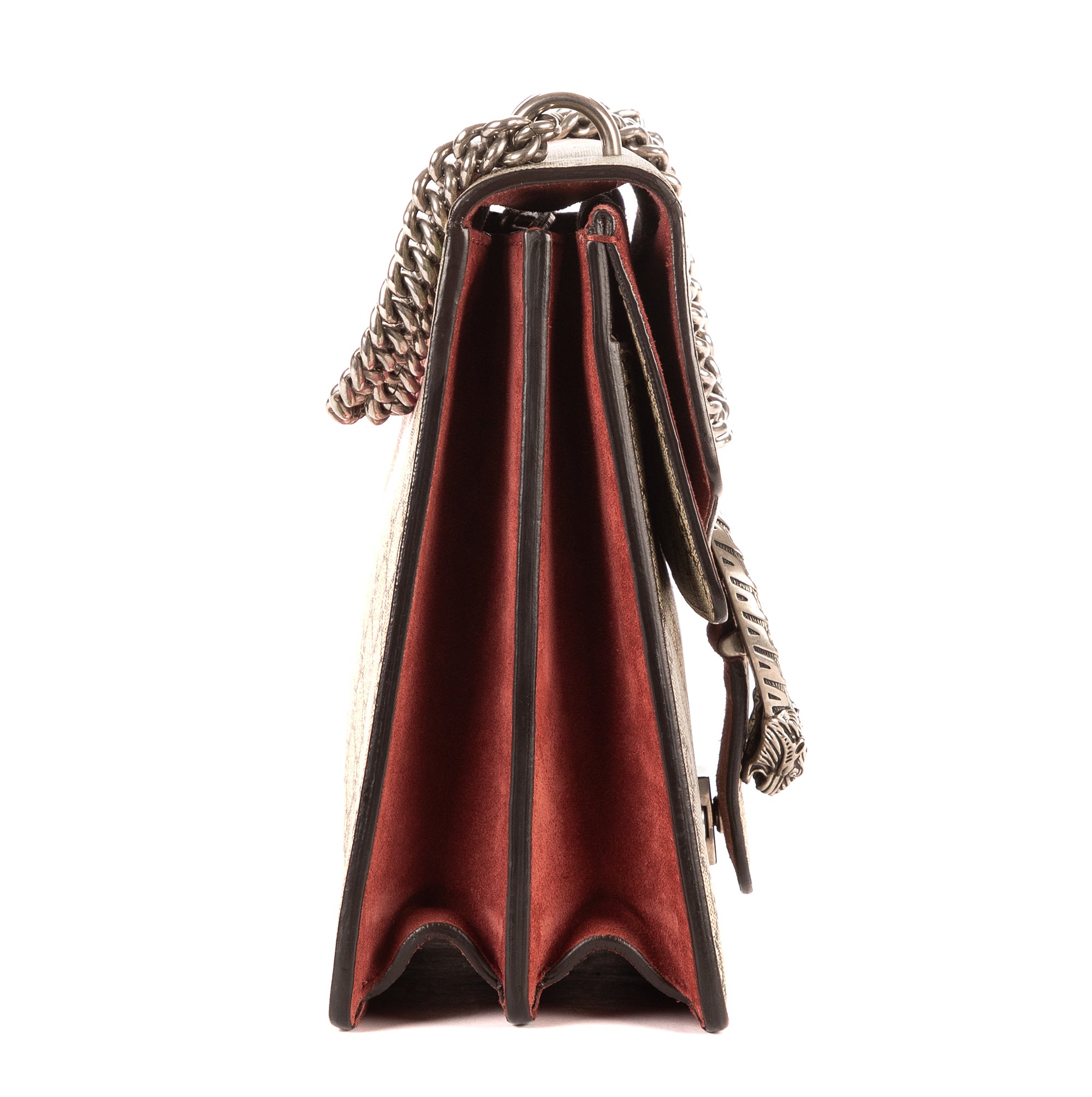 Bolso de Hombro Dionysus Pequeño Blooms Lona Revestida Supreme Beige con Motivos Florales